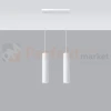 Lampa wisząca designerska tuba Sollux Lagos 2 2xGU10 SL.0324 IP20 - biała 01