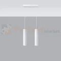 Lampa wisząca designerska tuba Sollux Lagos 2 2xGU10 SL.0324 IP20 - biała 01