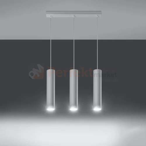 Lampa wisząca designerska tuba Sollux Lagos 3 3xGU10 SL.0325 IP20 - biała 02