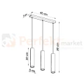 Lampa wisząca designerska tuba Sollux Lagos 3 3xGU10 SL.0325 IP20 - biała 08