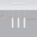 Lampa wisząca designerska tuba Sollux Lagos 3 3xGU10 SL.0325 IP20 - biała 01