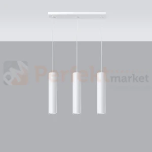 Lampa wisząca designerska tuba Sollux Lagos 3 3xGU10 SL.0325 IP20 - biała