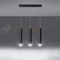 Lampa wisząca designerska tuba Sollux Lagos 3 3xGU10 SL.0329 IP20 - czarna 02