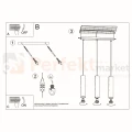 Lampa wisząca designerska tuba Sollux Lagos 3 3xGU10 SL.0329 IP20 - czarna 07