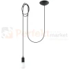 Lampa wisząca sznur minimalistyczna Sollux Edison 1 Long 1xE27 SL.0369 IP20 - czarna 05