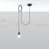 Lampa wisząca sznur minimalistyczna Sollux Edison 1 Long 1xE27 SL.0369 IP20 - czarna 01