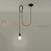 Lampa wisząca sznur minimalistyczna Sollux Edison 1 Long 1xE27 SL.0369 IP20 - czarna 02
