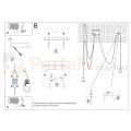 Żyrandol industrialny Sollux Edison 3 3xE27 SL.0370 IP20 - czarny 06