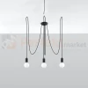 Żyrandol industrialny Sollux Edison 3 3xE27 SL.0370 IP20 - czarny 01