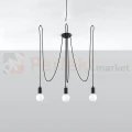 Żyrandol industrialny Sollux Edison 3 3xE27 SL.0370 IP20 - czarny 01