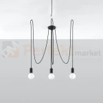 Żyrandol industrialny Sollux Edison 3 3xE27 SL.0370 IP20 - czarny 01