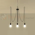 Żyrandol industrialny Sollux Edison 3 3xE27 SL.0370 IP20 - czarny 02