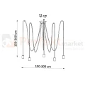 Żyrandol industrialny Sollux Edison 5 5xE27 SL.0371 IP20 - czarny 06