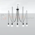 Żyrandol industrialny Sollux Edison 5 5xE27 SL.0371 IP20 - czarny 01
