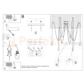 Żyrandol industrialny Sollux Edison 5 5xE27 SL.0371 IP20 - czarny 07