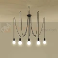 Żyrandol industrialny Sollux Edison 5 5xE27 SL.0371 IP20 - czarny 02
