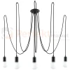 Żyrandol industrialny Sollux Edison 5 5xE27 SL.0371 IP20 - czarny 05