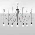 Żyrandol industrialny Sollux Edison 7 7xE27 SL.0372 IP20 - czarny 01