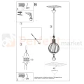 Lampa wisząca Sollux Arancia 1xE27 SL.0391 IP20 - naturalne drewno 08