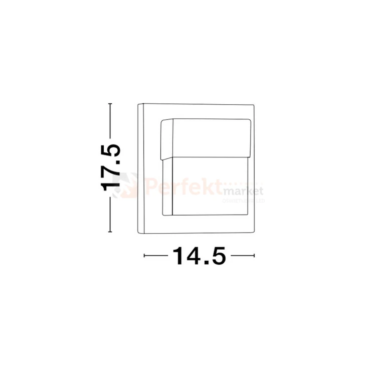 BACUSA zewnętrzny kinkiet LED mały 10W CCT IP65 LE73530 czarny perfektmarket 2.webp