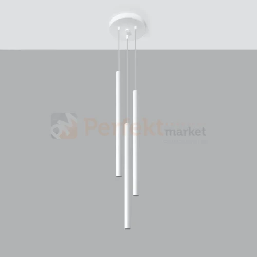 Lampa wisząca nowoczesna Sollux Pastelo 3P 3xG9 SL.0467 IP20 - biała 01