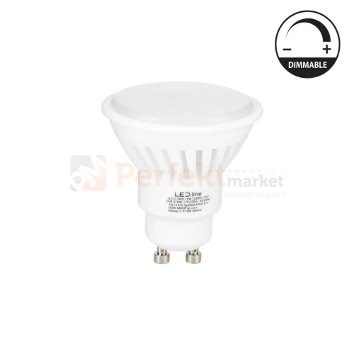 Żarówka LED GU10 ceramiczna ściemnialna 10W 1000lm 170-250V 2700K perfektmarket.webp