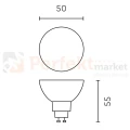 Żarówka LED GU10 ściemnialna 5.5W 550lm wymiary perfektmarket.webp