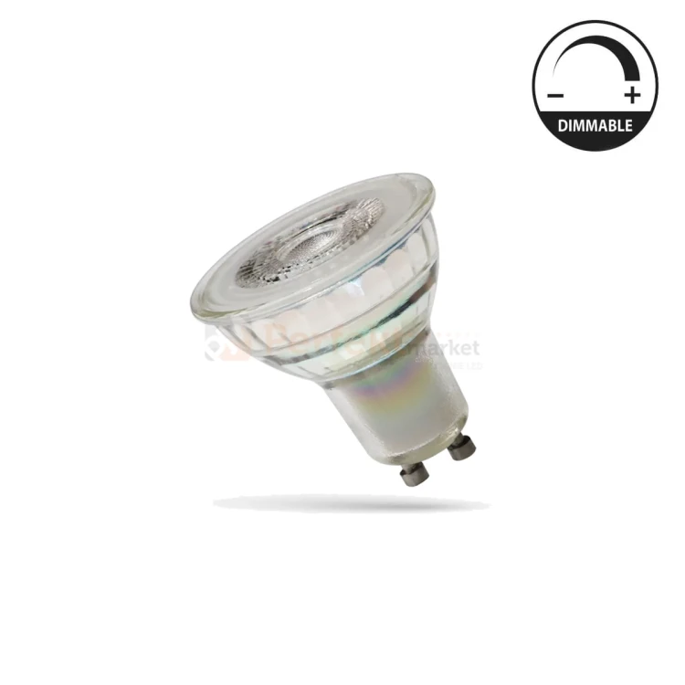 Żarówka LED GU10 ściemnialna szklana premium 5,5W 38° 3000K perfektmarket.webp