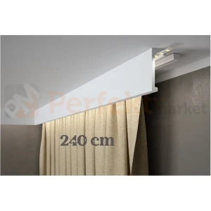 Listwa karniszowa pod profil i taśmy LED 240cm QL026 PolyForce Mardom Decor