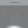 Lampa wisząca nowoczesna Sollux Pastelo 5 5xG9 SL.0468 IP20 - biała 02