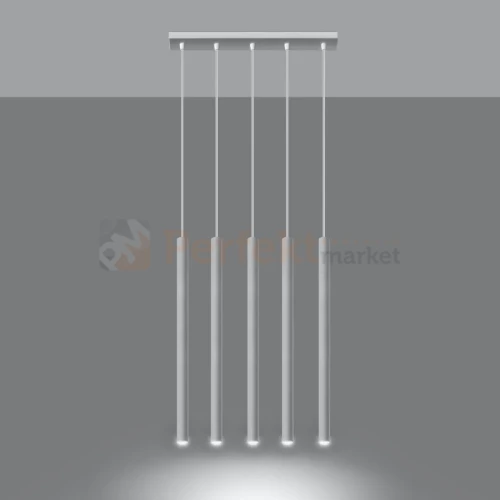 Lampa wisząca nowoczesna Sollux Pastelo 5 5xG9 SL.0468 IP20 - biała 02