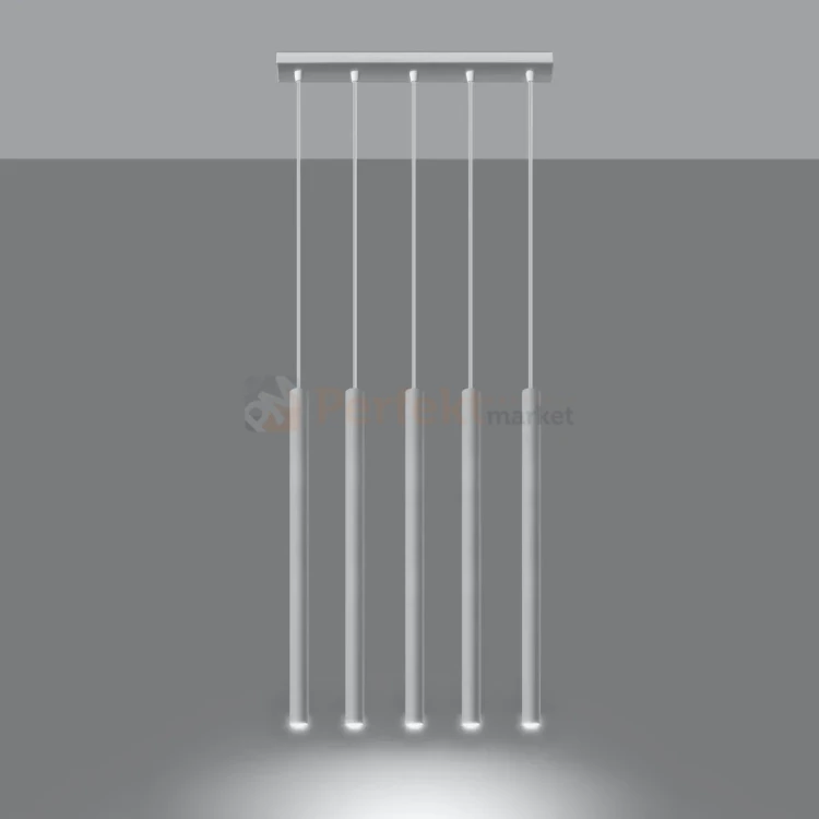 Lampa wisząca nowoczesna Sollux Pastelo 5 5xG9 SL.0468 IP20 - biała 02
