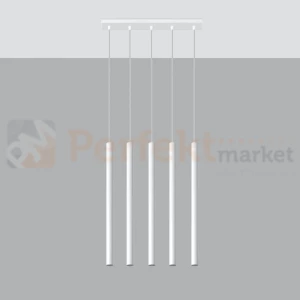 Lampa wisząca nowoczesna Sollux Pastelo 5 5xG9 SL.0468 IP20 - biała