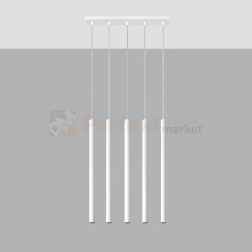 Lampa wisząca nowoczesna Sollux Pastelo 5 5xG9 SL.0468 IP20 - biała 01