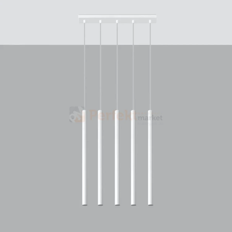 Lampa wisząca nowoczesna Sollux Pastelo 5 5xG9 SL.0468 IP20 - biała 01