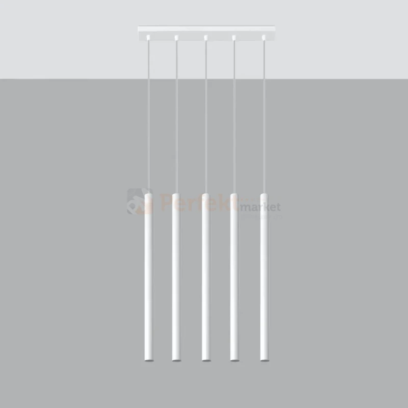 Lampa wisząca nowoczesna Sollux Pastelo 5 5xG9 SL.0468 IP20 - biała 08