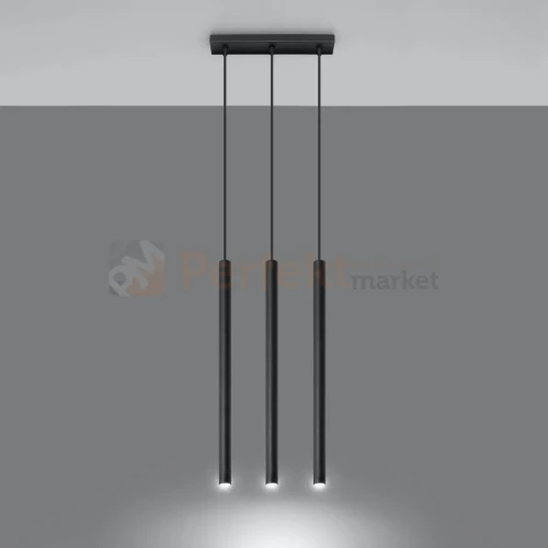 Lampa wisząca nowoczesna Sollux Pastelo 3 3xG9 SL.0470 IP20 - czarna  02