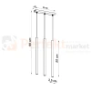 Lampa wisząca nowoczesna Sollux Pastelo 3 3xG9 SL.0470 IP20 - czarna  06