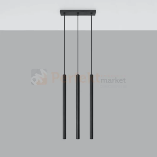Lampa wisząca nowoczesna Sollux Pastelo 3 3xG9 SL.0470 IP20 - czarna 01
