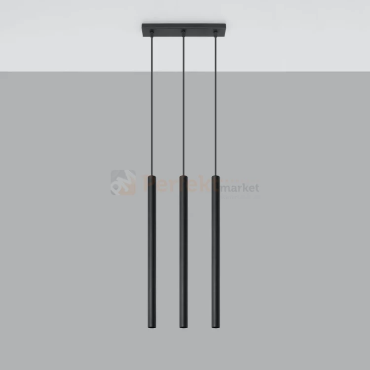 Lampa wisząca nowoczesna Sollux Pastelo 3 3xG9 SL.0470 IP20 - czarna 01