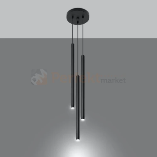 Lampa wisząca nowoczesna Sollux Pastelo 3P 3xG9 SL.0471 IP20 - czarna 02