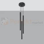 Lampa wisząca nowoczesna Sollux Pastelo 3P 3xG9 SL.0471 IP20 - czarna 01