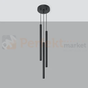 Lampa wisząca nowoczesna Sollux Pastelo 3P 3xG9 SL.0471 IP20 - czarna