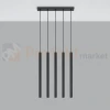 Lampa wisząca nowoczesna Sollux Pastelo 5 5xG9 SL.0472 IP20 - czarna 01