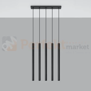 Lampa wisząca nowoczesna Sollux Pastelo 5 5xG9 SL.0472 IP20 - czarna
