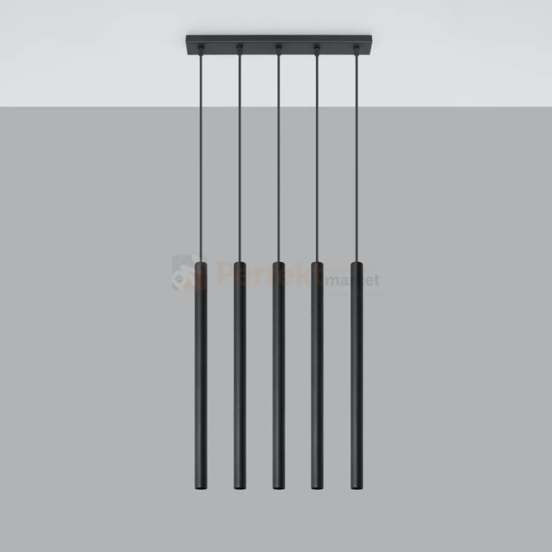 Lampa wisząca nowoczesna Sollux Pastelo 5 5xG9 SL.0472 IP20 - czarna 09