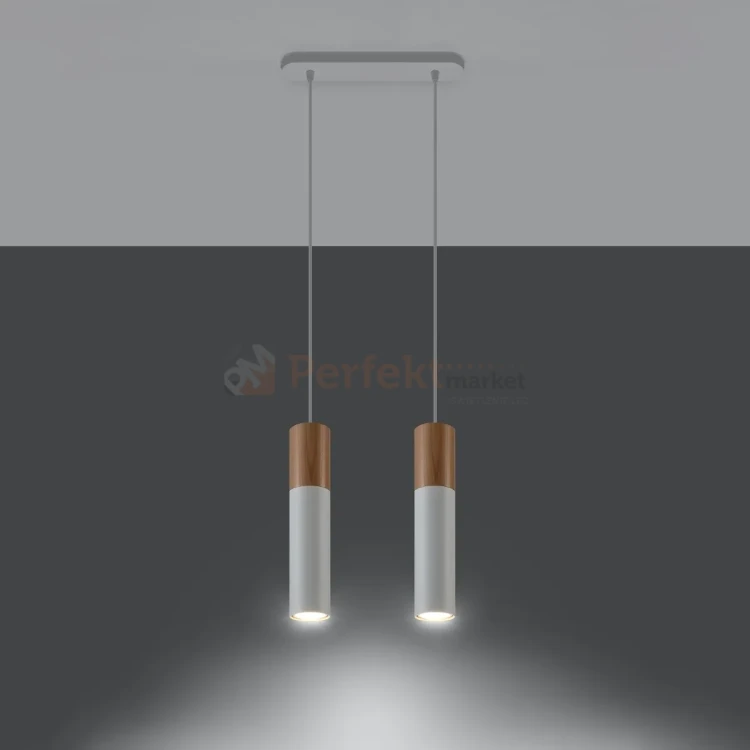 Lampa wisząca punktowa Sollux Pablo 2 2xGU10 SL.0629 IP20 - biała 03