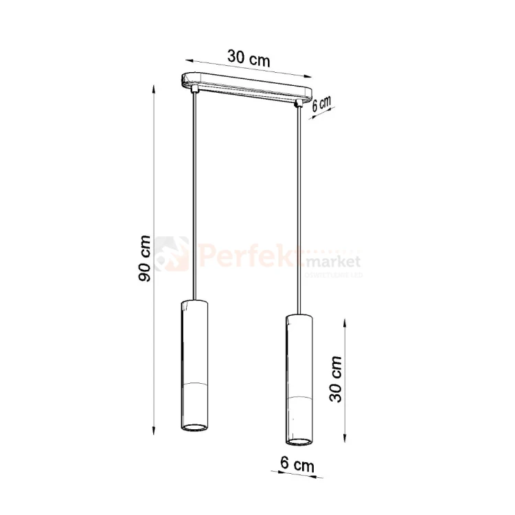 Lampa wisząca punktowa Sollux Pablo 2 2xGU10 SL.0629 IP20 - biała 07