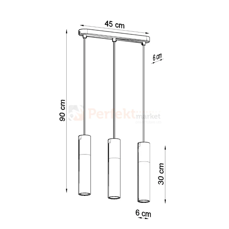 Lampa wisząca punktowa Sollux Pablo 3 2xGU10 SL.0630 IP20 - biała  07