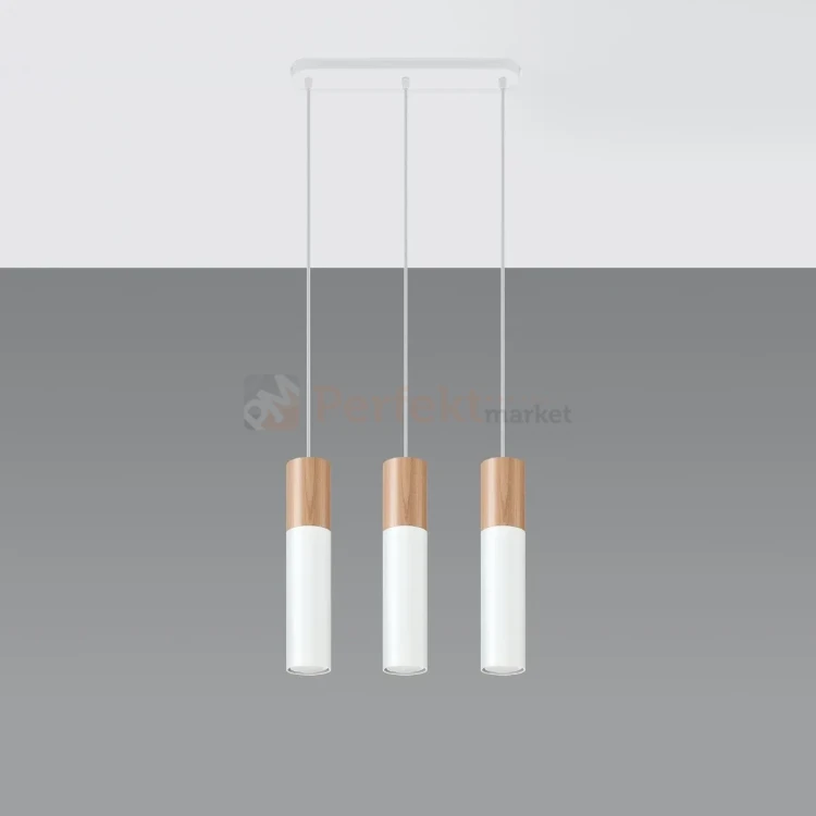 Lampa wisząca punktowa Sollux Pablo 3 2xGU10 SL.0630 IP20 - biała  01